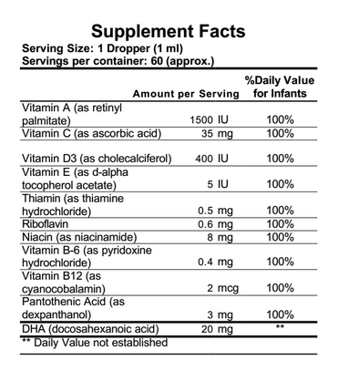 Reload Infant Drops Nutritional Information